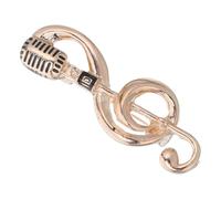 CALLARON Broche Aleación Cómoda y Fácil de Poner de Nota Musical Dorado para Mujer Accesorio Elegante y Clásico Adecuado para Ocasiones Obsequios y Graduaciones