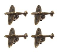 CALLARON Broche de Solapa Avión Vintage 4 Piezas Pin de Solapa para Hombre Mujer Accesorio Ligero Moda Casual para Traje Camisa Azul Verdoso Antiguo