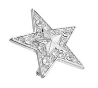 CALLARON Broche de Solapa, Broche de Retro de Aleación Plata Gemas de Imitación, Elegante y Estiloso para Ropa de Mujer