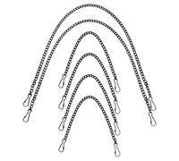 CALLARON Cadenas Colgantes de Metal Negras Ganchos para Jardinería y Decoración, 6 Piezas de 25 CM y 50 CM, Ideales para Colgar Plantas y Pancartas en Exteriores