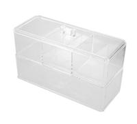 CALLARON caja de almacenamiento a prueba de polvo caso caja de brote de algodón cosmético caja de almacenamiento de maquillaje organizador de joyas contenedor de bastoncillos de algodón