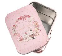 CALLARON Caja de Dulces de Boda de Metal Decorativa Caja de Hojalata Pequeña para Festival Contenedor de Almacenamiento Tapa para Dulces y Galletas