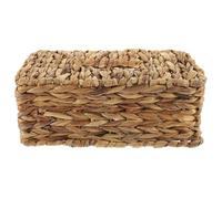 CALLARON Caja de Pañuelos Tejida Natural Tapa, Servilletero Rectangular para Escritorio y Hogar, Almacenamiento Decorativo Resistente