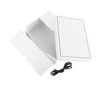 CALLARON Caja Plegable Blanca con Lazo para Diseño Compacto y Elegante para Bodas Fiestas y Navidad Embalaje Decorativo para Presentaciones Festivas