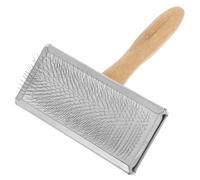 CALLARON Cardadora de Lana Manual Aguja y Mango de Bambú Grande, Herramienta para Fieltrar y Proyectos de Manualidades, Adecuado para Cuidado de Mascotas y Ropa de Lana