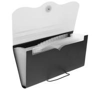 CALLARON Carpeta Organizadora de Documentos Tipo Acordeón Expandible de Pp para Oficina, 13 Compartimentos, Tamaño B5, Color Plateado, Bolsa Práctica para Almacenamiento de Recibos