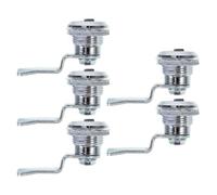 CALLARON Cerradura para Puerta de Archivador Mecanismo de Leva Tubular en Aleación de Zinc, Llave Triangular, Pack de 5 Unidades Adecuado para Gabinetes Eléctricos