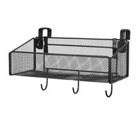 CALLARON Cesta Organizador Multifuncional de Almacenamiento Colgante de Metal con Ganchos para Dormitorio y Oficina para , Bebidas y Objetos Junto Cama