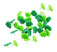 CALLARON Chinchetas para Colgar y Carteles 30 Piezas en Forma de Hoja Verde Resistentes al Desgaste de Resina y Metal en Lecciones de Geografía
