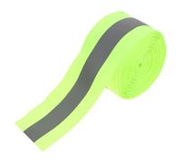 CALLARON Cinta Reflectante Fluorescente para Ropa de Ciclismo y Mochilas, Tela Reflectante Verde, Cosible, Adecuado para Días y Noches de Baja Visibilidad y Salidas Seguras