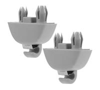 CALLARON Clip de Fijación para Visera Solar 2 Piezas Gancho Plástico Gris para Parasol Coche Montaje Sencillo y Resistencia para Uso Automotriz