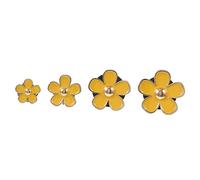 CALLARON Clips Para Rejillas De Ventilación De Coche 4 Unidades Metálicos Amarillos Decoración Interior Para Mujeres Primavera Aromatizador Ambiental Elegante