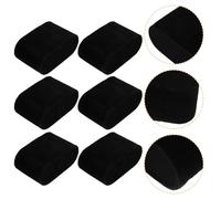 CALLARON Cojines para Reloj y Pulseras de Franela Negra 7,10 X 4,50 X 3,00 CM, 6 Unidades, Adecuados para Orden y Exhibición en Joyerías y Hogares