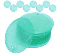 CALLARON Colgantes de Conchas Naturales Planas 100 Piezas para Hacer Atrapasueños y Bisutería Artesanal Discos Redondos de 5 CM