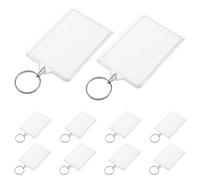CALLARON con Marco para Personalizables de Plástico Transparentes 50 Llaveros Diseño y Anillo Dividido para Souvenirs y Accesorios Personales