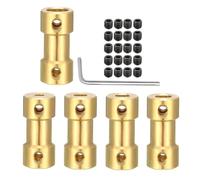 CALLARON Conector de Acoplamiento de Eje de Latón, 5 Piezas de Accesorios para Maquetas de Modelos Diy, Compatible Modelos de Aviones, Coches y Barcos, Piezas Rígidas para Transmisión