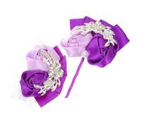 CALLARON Conjunto Corsage y Boutonniere con Flores Artificiales y Cinta de Pulsera y Broche de Novia y Dama de Honor Accesorios para Bodas Formales Decoración Ligera y Versátil
