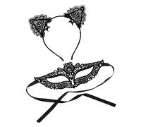 CALLARON Conjunto De Diadema De Encaje Orejas De Gato Estilo Único Para Fiestas De Accesorios Peinado Creativo De Animales