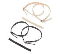 CALLARON Correas Para Tacones Rectificables Para Mujer, Banda De Talón Desmontable, Accesorio Práctico De Piel Sintética, Uso Diario y Fijación Segura, Colores Dorado y Negro, Tamaño Pequeño