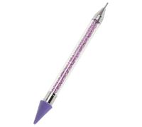 CALLARON Crayón De Arte De Uñas Herramienta Para Puntear Uñas Herramientas De Puntos Bolígrafos De Cera Bolígrafo Perforador De Uñas Sacapuntas De Uñas Violet Acrílico