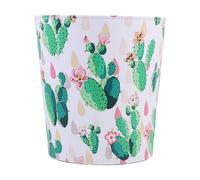 CALLARON Cubo de Basura Creativo de Cuero 10l, Organizador Decorativo sin Tapa para Dormitorio y Sala, Cubo Almacenamiento Doméstico B Modelo Cactus