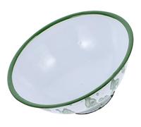 CALLARON Cuenco Esmaltado Vintage de 19 Cm para Arroz y Ramen, Tazón Alto de Esmalte en Diseño Ice Flower, Cuenco Retro para Sopa y Ensaladas, Vajilla Resistente para Uso Doméstico