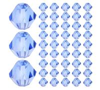 CALLARON Cuentas de Vidrio para Manualidades Bricolaje, Cuentas Sueltas de Collar Azul 3 Mm, 120 Piezas Diamante Cristal Facetado para Hacer Pulseras y Joyas