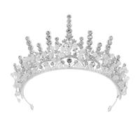 CALLARON de Cristal Plateada para Mujer Tiara Nupcial Barroca con Cristales Brillantes Diadema Princesa Retro para Bodas Fiestas y Cumpleaños