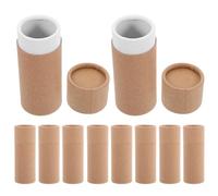 CALLARON de Tubos de Papel Kraft Marrón Diseño Sofisticado 10 Cajas para Embalaje de 20 Ml y Portátil, para Viajes y Productos de Aromaterapia