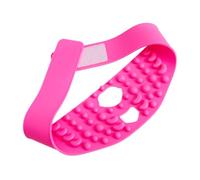 CALLARON Delgada Reductor De Papada Levantamiento De Máscara De Mentón Moldeadora De Líneas En v Máscara De Barbilla Reutilizable Correa Gel De Sílice Rosy