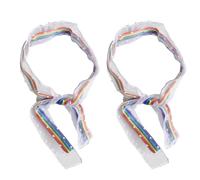 CALLARON Diadema Arcoíris De Tela Diademas Por Banda Cabello Diseño De Malla De Encaje Tocado De Tela Cabello Para Fiestas y Diario