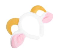 CALLARON Diadema Con Orejas De Cabra Diadema De Animal Con Cuerno De Oreja Accesorio Para Disfraz De Halloween Para Adultos y Mujeres Para Fotos