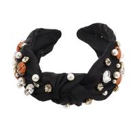 CALLARON Diadema de Baloncesto Retro Nudo Superior Adornada Joyas de Cristal para Mujer Accesorios Cabello para Fiestas Deportivas Diadema de Baloncesto Nudo Día del Partido de Fútbol