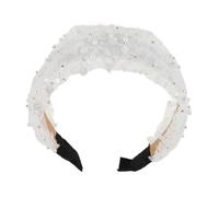 CALLARON Diadema De Blanca Brillos Diadema Ancha Para Mujeres y Accesorio De Moda Diseño Knot Elegantes