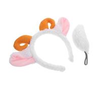 CALLARON Diadema de Cuerno de Oveja de Felpa Diadema de Orejas de Cordero para Adultos Accesorios Cabello para Mujeres para Fotos de Cosplay y Fiestas Temáticas