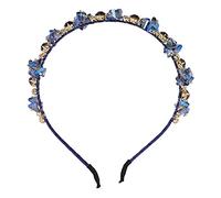 CALLARON diadema de de imitación hair band hair topper vistoso Brillar diademas espumoso cabello oro Tadle for Women aro de pelo elegante delicado tocado de pedrería aleación Blue