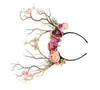 CALLARON Diadema De Flores De Simulación Kit De Disfraz De Rama Diadema Orejas De Rama Aro Pelo Para Cosplay De Halloween Decoración De Tallos De Frutas Simuladas Accesorio Para Fotos