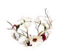 CALLARON Diadema Luminosa De Flores Exquisita Hermosa Para Mujer Accesorio De Cabeza Para Fiestas Diadema Decorativa De Flores Falsas Estándar Material