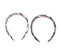 CALLARON Diademas para Mujer 2 Unidades Estampado Vaca Ancho Vintage para Adolescentes y Niñas Uso Diario Accesorios Cabello