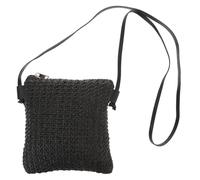 CALLARON Diagonale Strohtasche weekend bag wochenendtasche Rattan-Geldbörse Mini-Umhängetaschen für Damen Telefon Brieftasche Geldbörsen Damen Strohsack Reisetasche aus Stroh Handy Rucksack, Negro ,