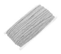 CALLARON Encaje para Accesorios de Vestuario Escénico Borde Plata Ondulado de Poliéster y Efecto Decorativo Adecuado para Ropa y Faldas