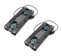CALLARON Enfriador Plegable Ventilado Ventilador Soporte Doble de USB Portátil Base de Refrigeración Negro para Celebracion Verano y Mejor Disipación de Calor para Laptop Adecuado
