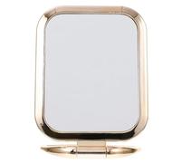 CALLARON Espejo de Maquillaje de Doble Cara Dorado Aumento, Plegable Plástico, Adecuado para Tocadores y Mesas de Maquillaje, Diseño Moderno y Ahorro de Espacio