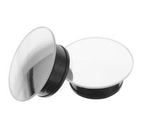 CALLARON Espejo Retrovisor Convexo sin Marco con Ventosa para Coche, Par de Espejos Redondos Negros, Accesorio para Automóviles, Ayuda para Punto Ciego y Estacionamiento Seguro