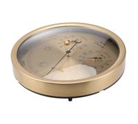 CALLARON Estación Meteorológica Multifuncional Barómetro, Higrómetro y Termómetro, Diseño Elegante en Aleación de Aluminio Dorado para Predicción del Tiempo