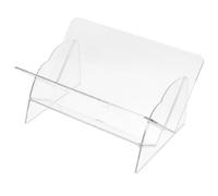 CALLARON Estantería Pequeña de Sobremesa Transparente, Organizador Multifuncional para Libros, Cds y Revistas, Soporte Desmontable para Oficina y Estudio, Estante Compacto para Escritorio