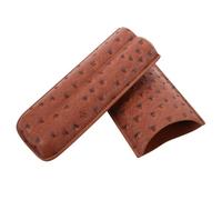 CALLARON Estuche Cuero Portátil 2 Piezas Funda Humidor Soporte Elegante Diseño Compacto para Accesorios de para Aficionados