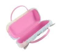 CALLARON Estuche para Gafas de Unicornio de Peluche Portátil con Asa, Resistente a Impactos, Color Unicornio Multicolor, para Niñas y Viajes, Tamaño Compacto y Ligero
