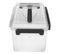 CALLARON Estuche para Lentes de Cámara Tapa y Asa, Organizador Portátil de Plástico Transparente Resistente 11,4 X 7,5 X 6,9 Pulgadas para Guardar Objetivos en Exteriores