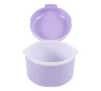 CALLARON Estuche Portátil para Aparatos de Caja Pequeña para Prótesis Color Morado Material Plástico Resistente Almacenamiento para Viaje y Uso Doméstico